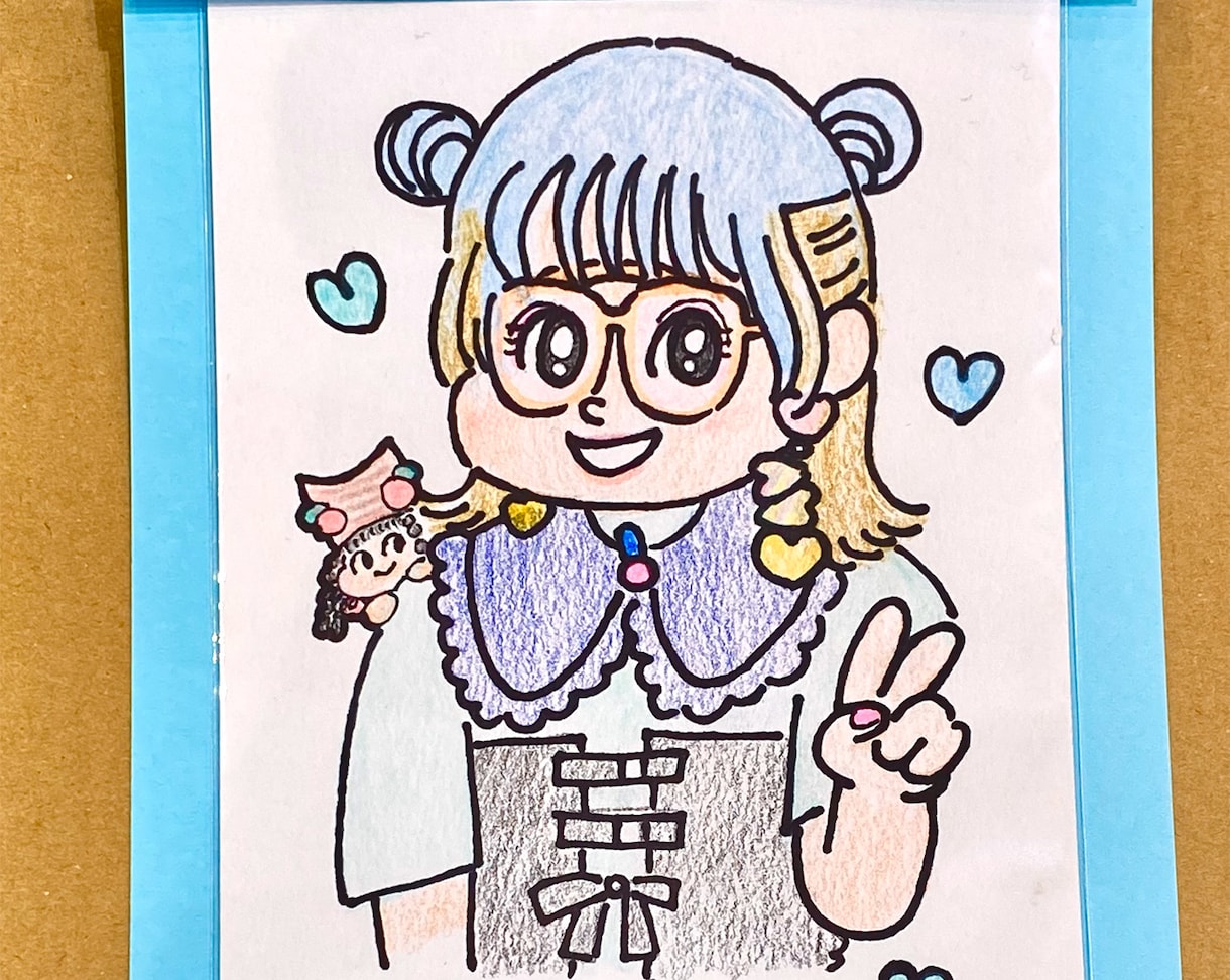 即日対応！色鉛筆で似顔絵をお描きします 唯一無二のあなたのイラストをお手元に☆ イメージ2