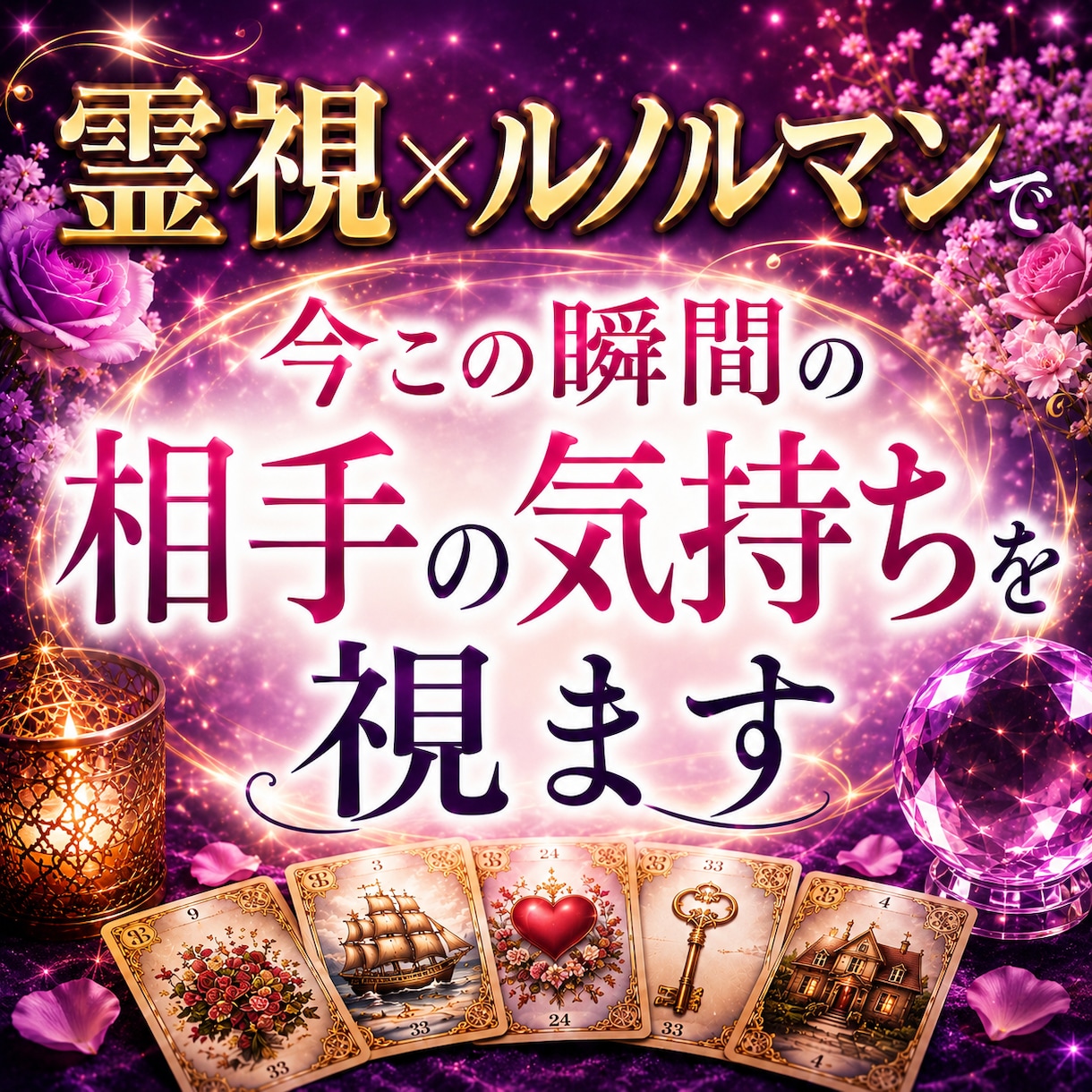 今この瞬間の相手の気持ちを視ます 今の気持ちと恋の行方を丁寧に鑑定 イメージ1