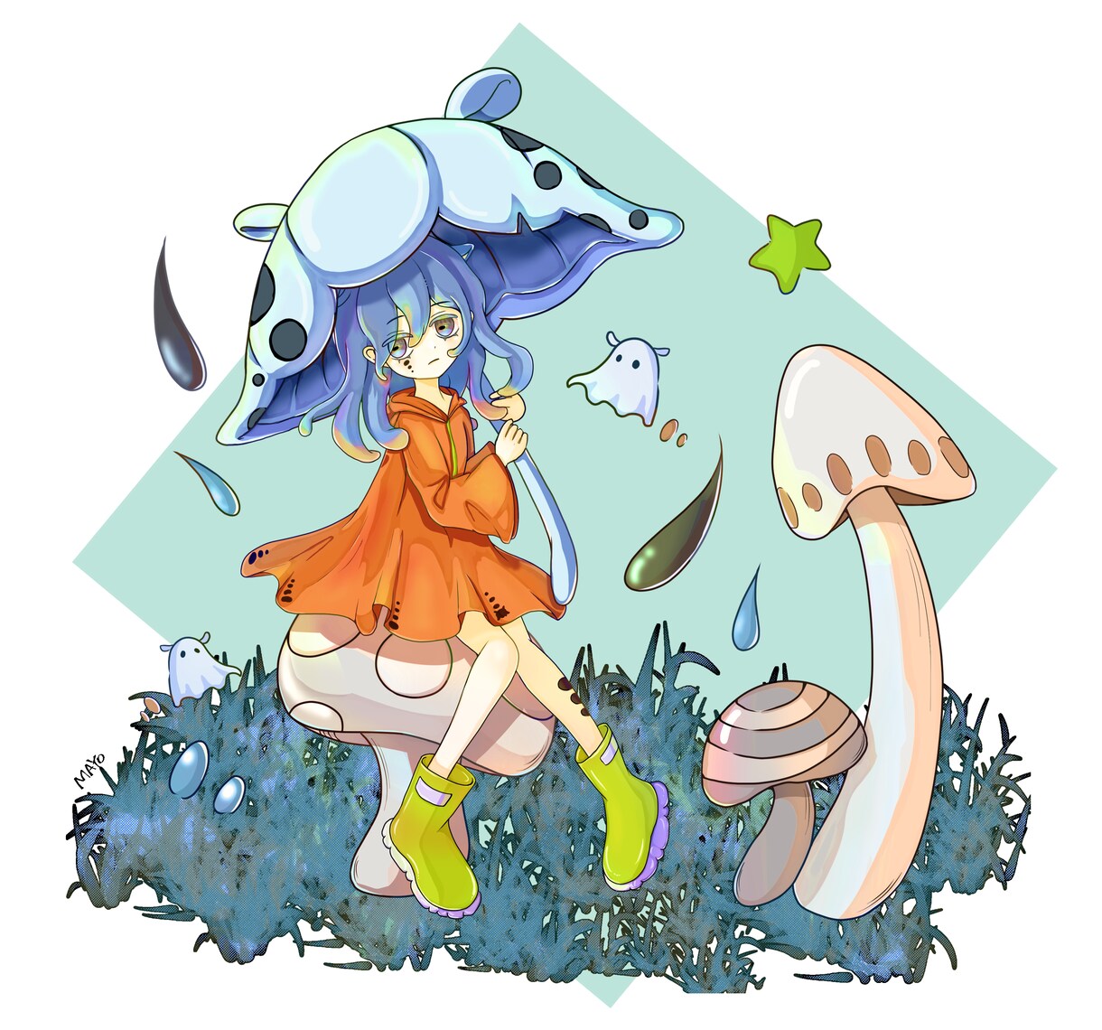 商用可◎背景つきイラストかきます 病みかわいい、ダークポップなイラストが得意です イメージ5