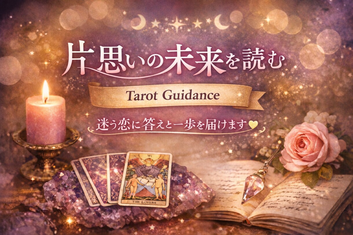鑑定書付。片思いの未来をタロットで紐解きます あなたの迷う恋に答えと一歩を届けます イメージ1