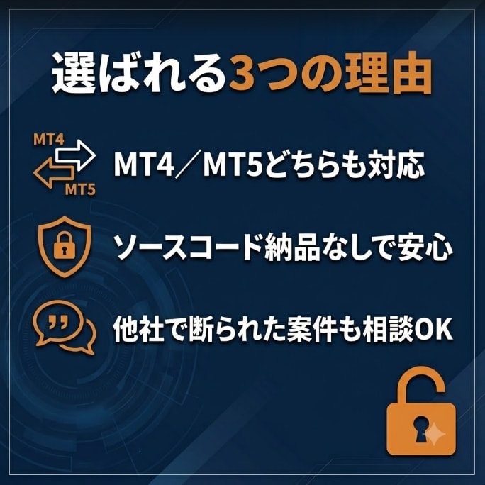 MT4/MT5 口座縛り解除いたします ★他社EAが入れられない…そのお悩み、解決します★ イメージ3