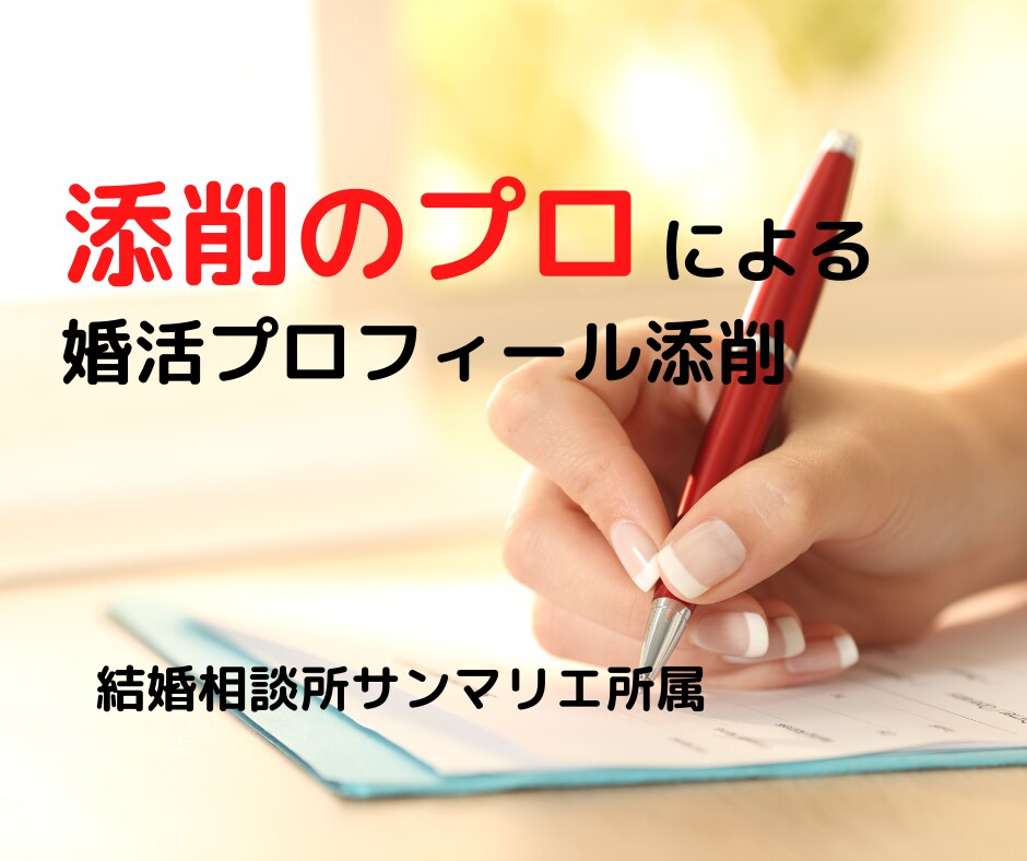 結婚相談所のプロフィール文をプロが本気で添削します ★アプリとは違う★文章は作成よりも「添削」が大切です★ イメージ6
