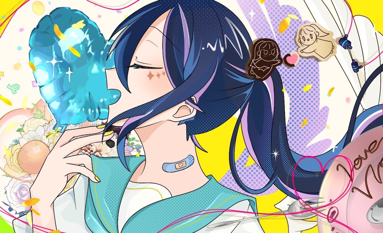 歌ってみたサムネイラスト描きます /キャラクターらしい表情で生き生きと描くのが得意です！ イメージ2
