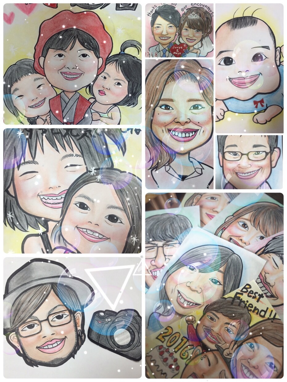 お子さんペットお祝いなど写真を元に似顔絵を描きます 柔らかいほんわかした絵が得意です イメージ3