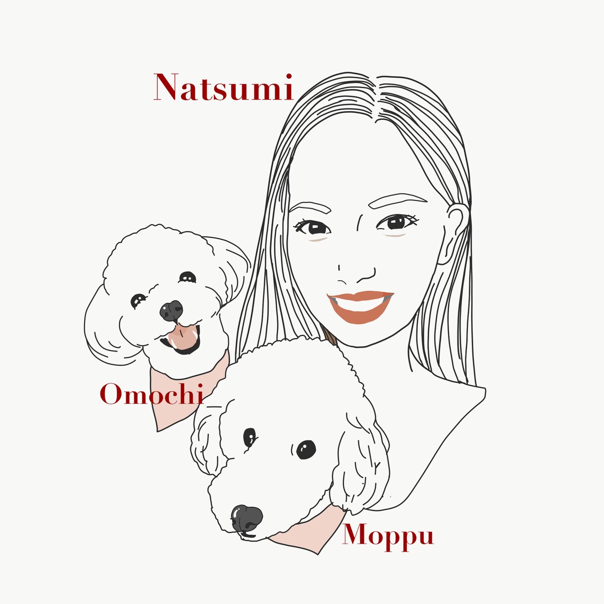 オシャレなシンプル似顔絵アイコン描きます オシャレアイコンでフォロワー増加！プレゼントにも♡ イメージ1