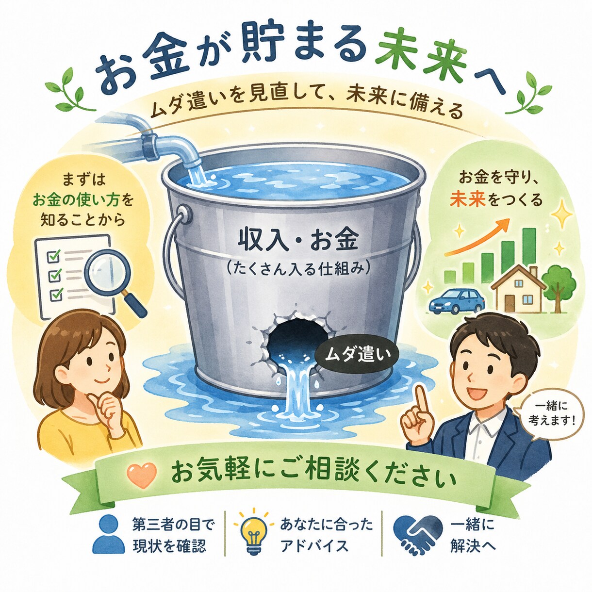 電話専用：無駄に使われているお金を減らします 副業をやる前にまずやることは支出を減らすこと！ イメージ2