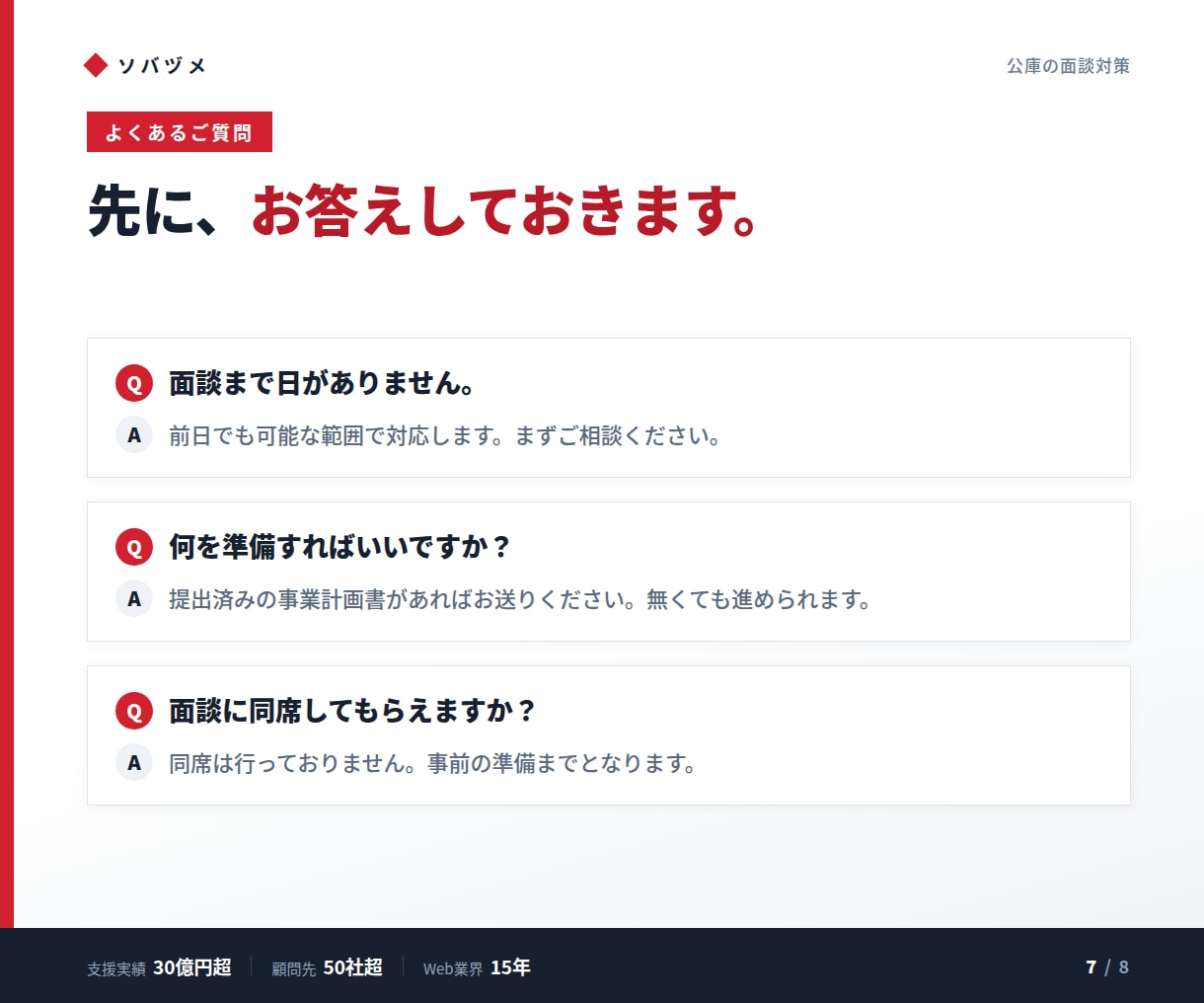 日本政策金融公庫の面談対策をします 模擬面談つき。聞かれる質問と答え方を用意します イメージ7