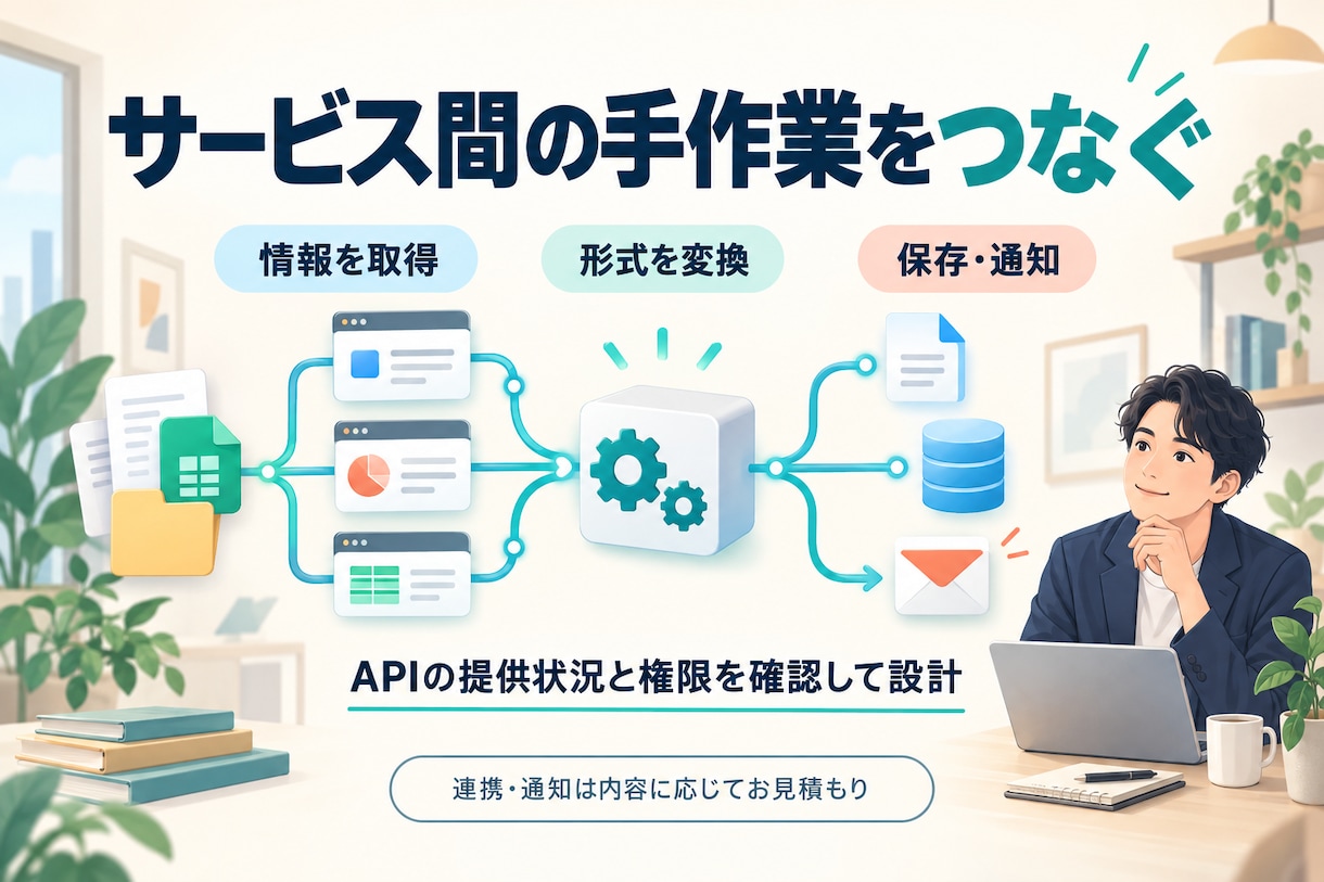 AIとAPIで専用業務ツールを開発します 文章処理から外部連携まで、使いやすい画面で業務を支援 イメージ5