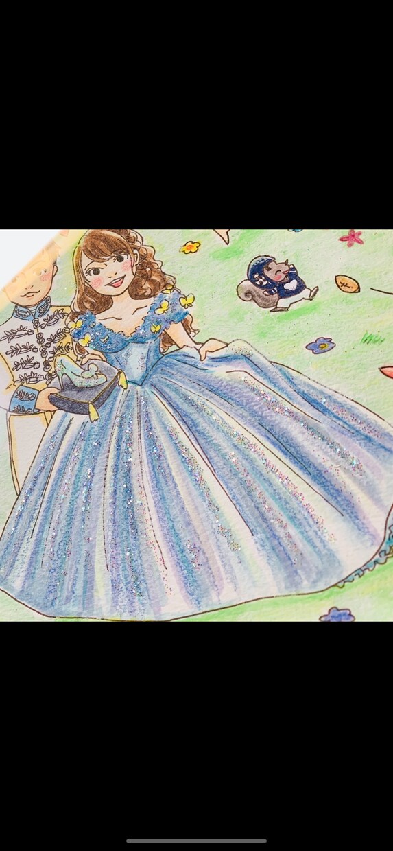 おとぎ話のような似顔絵ウェルカムボード描きます 結婚式/ウェルカムスペース/家族の記念 イメージ5
