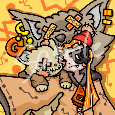 ジト目デフォアイコン、キャラ作ります 好きなもの全部取り入れた派手目なデフォちゃん、作りませんか？ イメージ3