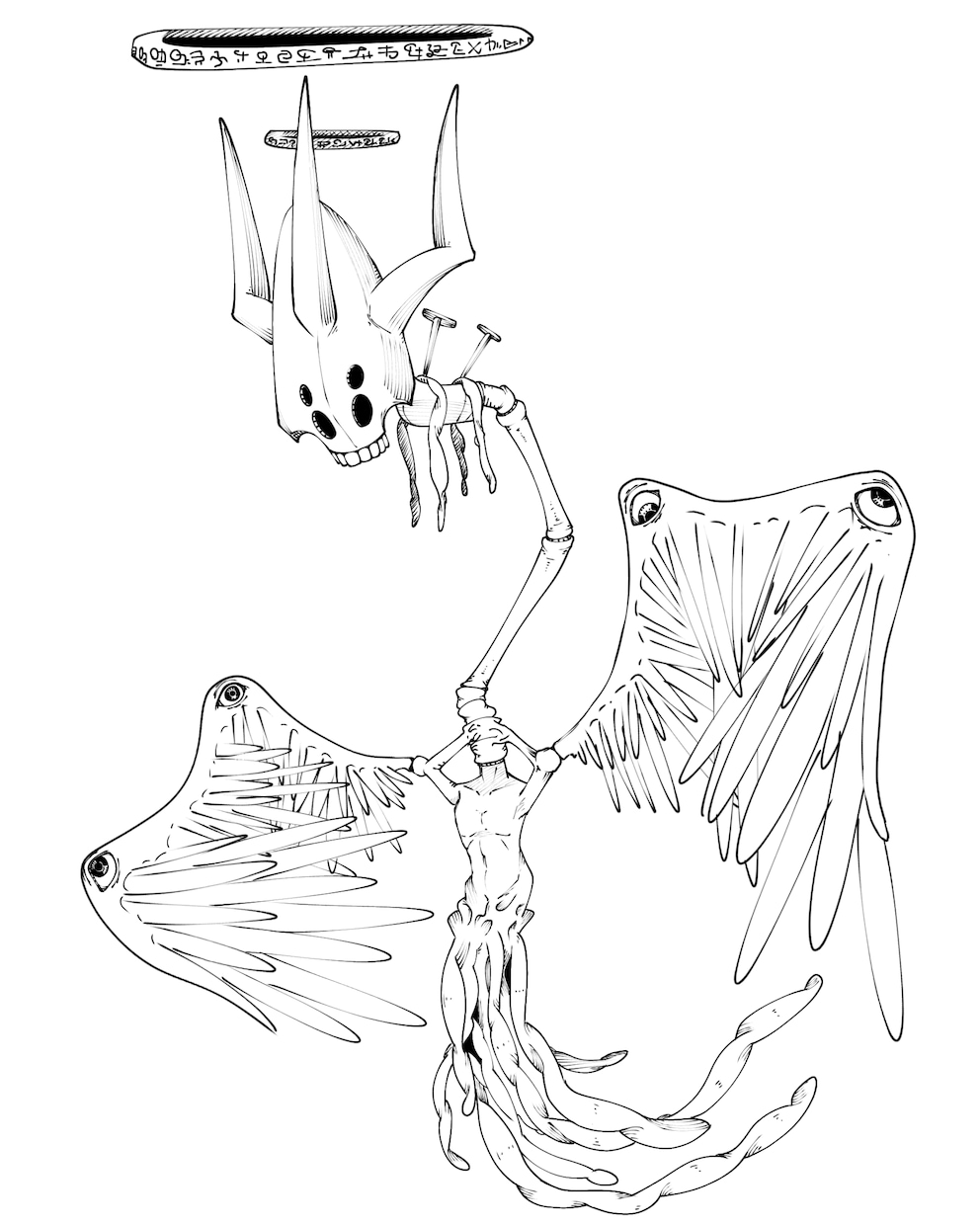 3つ3000円で異形系のラフデザイン案を描きます 一体一体個性的で唯一なキャラデザ案を制作します。 イメージ1