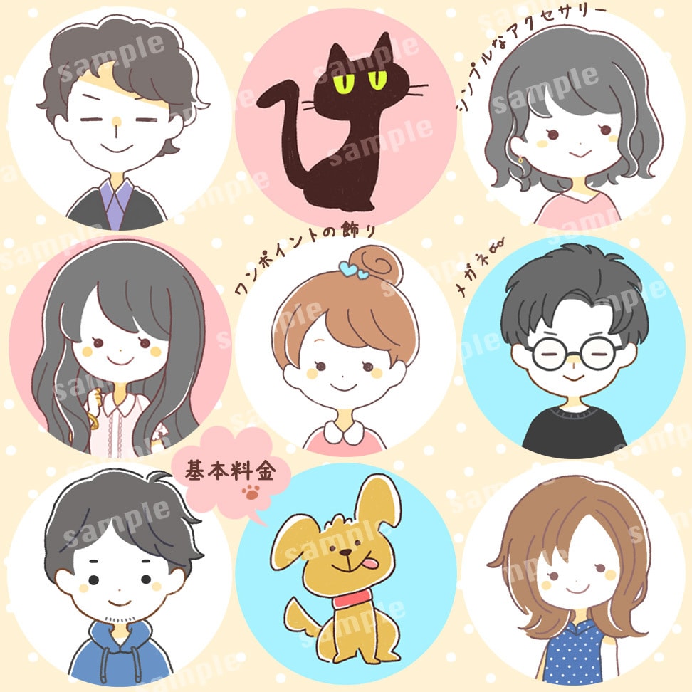 ゆるいタッチでアイコン・イラストカットお描きします ちょっとシュールで面白いタッチも描けます イメージ2