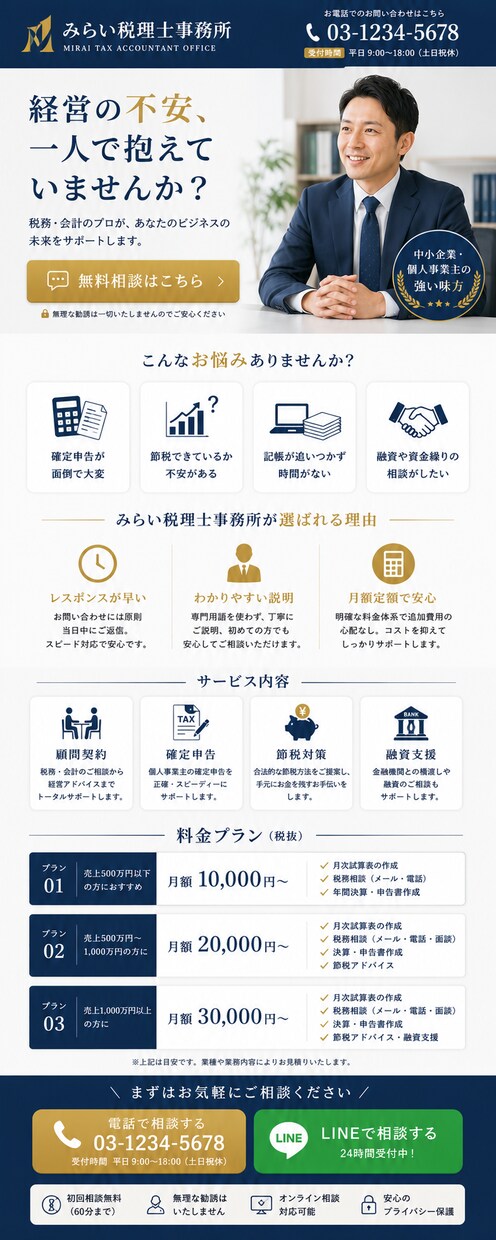 集客に強いスマホLPを制作します 整体院・美容・士業まで業種別に対応 イメージ7