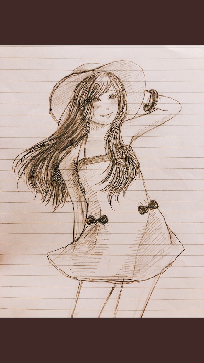 アナログ＊女の子描きます 全身イラストも◎希望の女の子をイラスト化します(*＾ω＾*) イメージ2