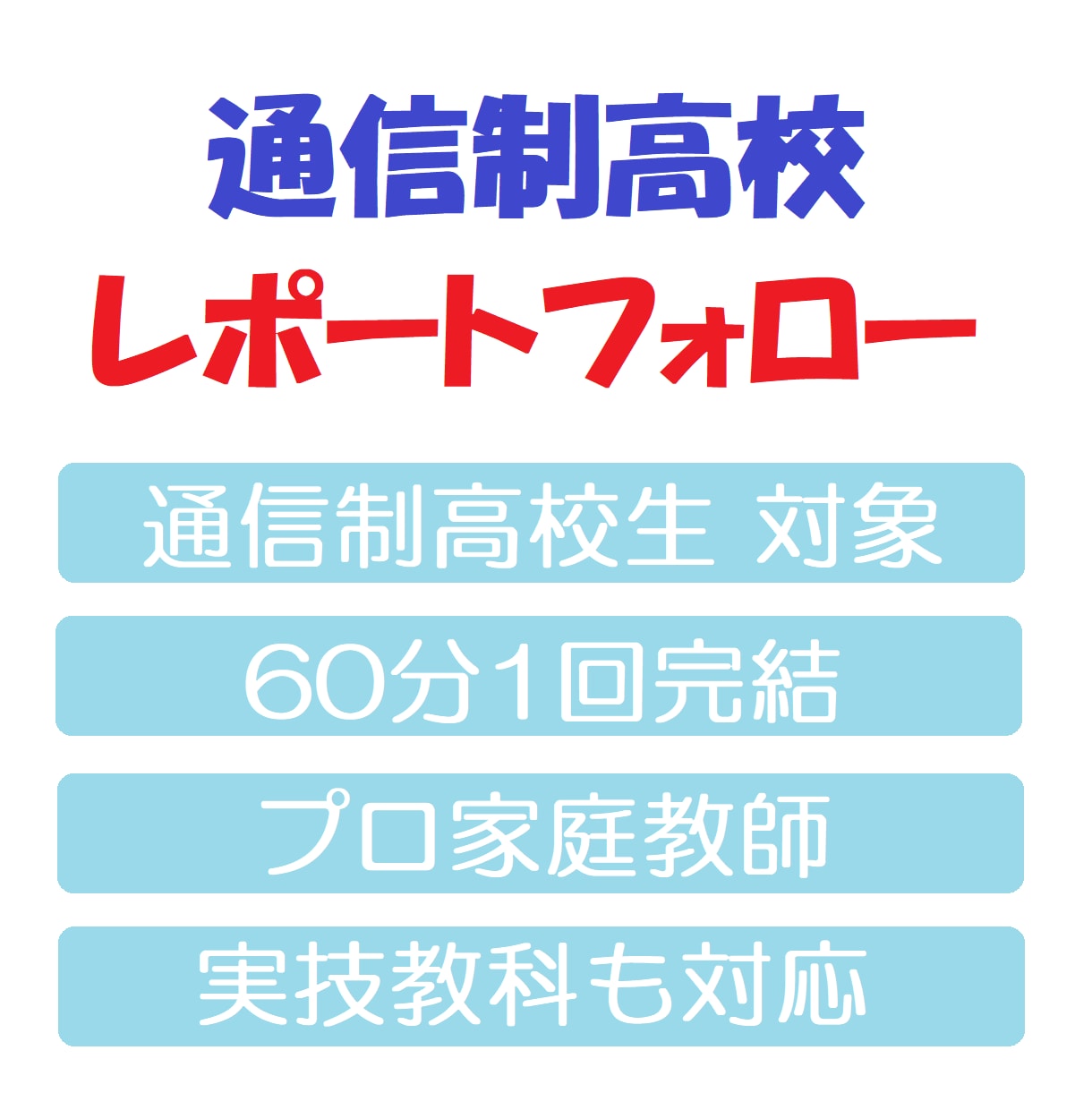通信制高校の生徒さん　レポートフォローします レポート完成させて　進級・卒業・進学　目指しましょう イメージ1