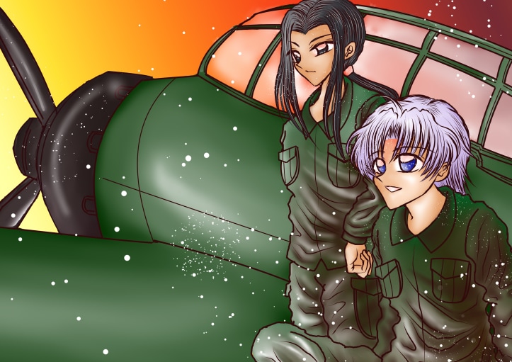 戦闘機、戦艦、イラスト、キャラクターデザインします 戦闘機、戦艦、美少女キャラ、男性キャラ、デザイン可能 イメージ3
