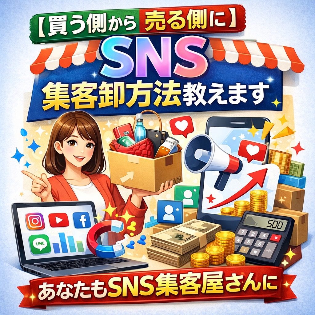 買う側から売る側に】SNS集客卸方法教えます 皆さん定価の何倍で販売されているか知っていますか？⭕️倍です イメージ1