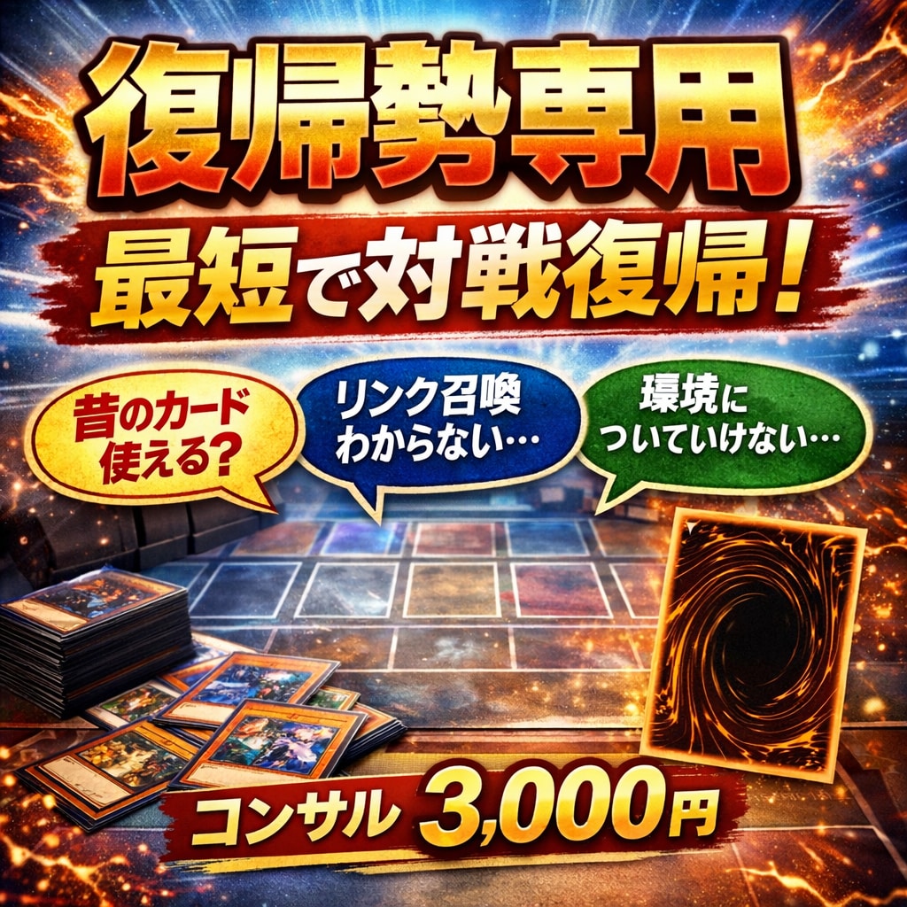 遊戯王リスタートサポート｜復帰しても楽しめます ルール解説から環境対応までお気軽にご相談下さい イメージ1