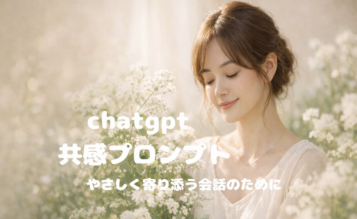 ChatGPTを柔らかい共感会話にします 共感から始まる、穏やかな対話のプロンプト集です。 イメージ1