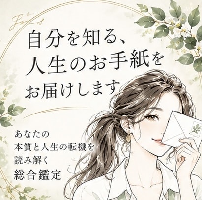 あなたの本質と人生の転機を占いお手紙でお届けします 生まれ持った才能・強み・今後の人生を読み解くオリジナル鑑定 イメージ1