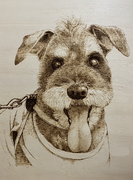 ペットの似顔絵をウッドバーニングで作成します 焼き絵でペットの肖像画を。記念日やプレゼントに是非！ イメージ1
