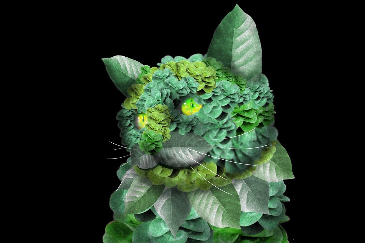 動物似顔絵を植物（花や葉っぱ）で表現します 植物写真コラージュでペットを『ナチュラルアニマル』アートに！ イメージ7
