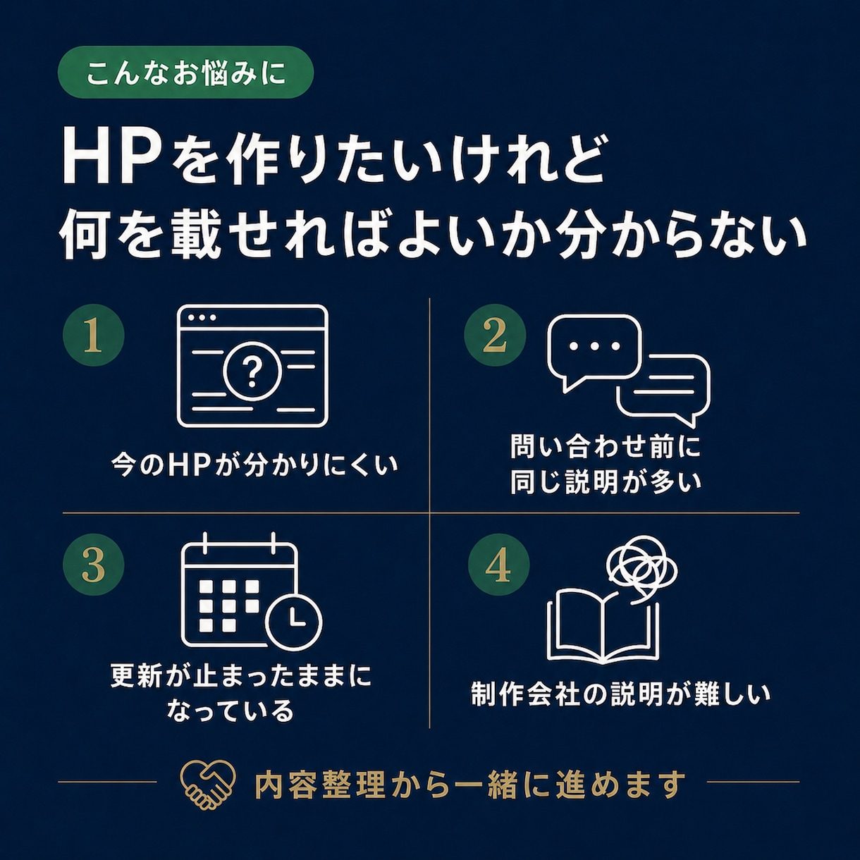 建設業・士業向け3ページHPを制作します 相談前の不安を減らす3ページHP制作 イメージ2