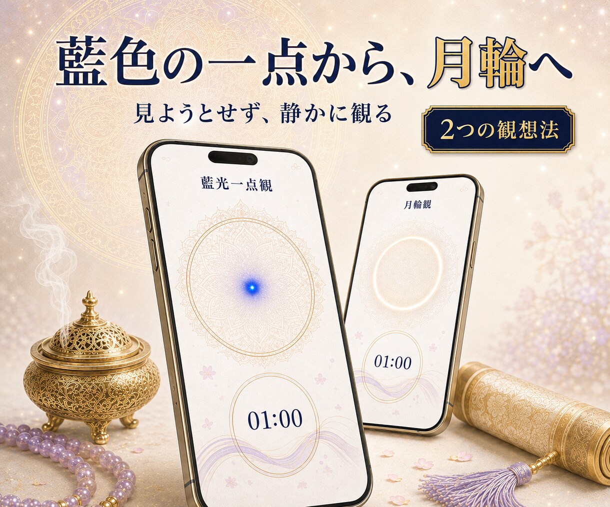 密教瞑想と第六眼観想法を7日間で修得できます サードアイ・霊視占い講座を7日間で体得できる イメージ5