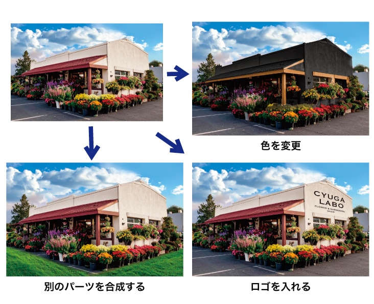 高品質★写真加工（建物・人物など）幅広く承ります 画像のお困りごとは何でもご相談ください｜フォトショップで加工 イメージ2