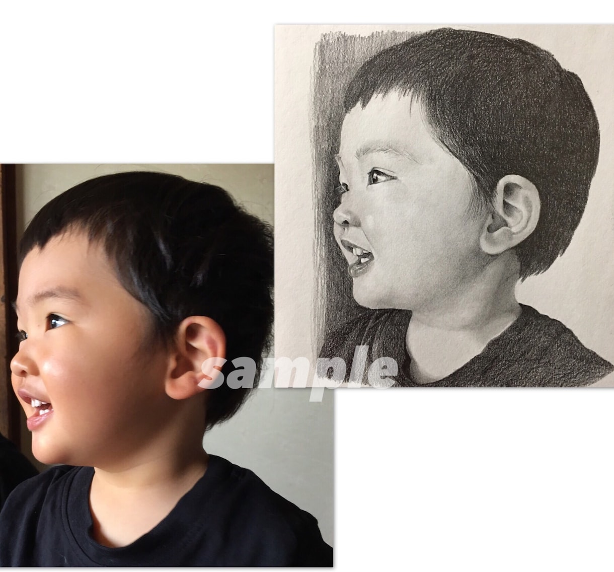 鉛筆スケッチ風のリアルな似顔絵を描きます プロフィール写真用や、記念用や贈り物にもどうぞ！ イメージ4