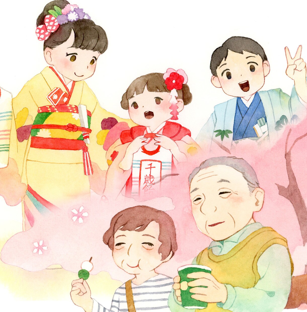和風をテーマに情緒ある水彩イラストを描きます 着物・花・和食や風景など「和」のモチーフお任せください！ イメージ10