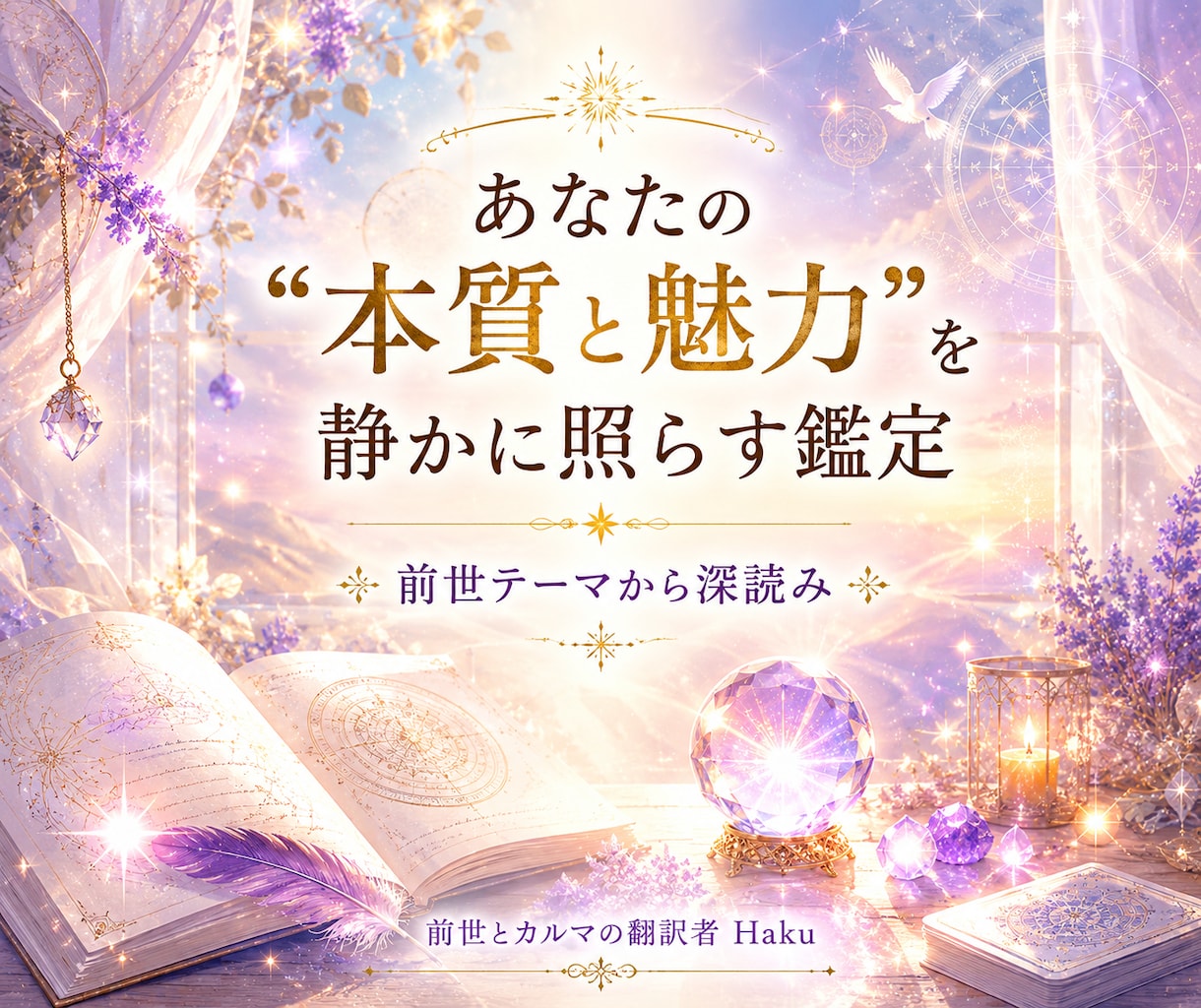 本当のあなたをやさしく読み解いて占います 見た目の印象ではわからない本当の自分を、やさしく読み解きます イメージ1