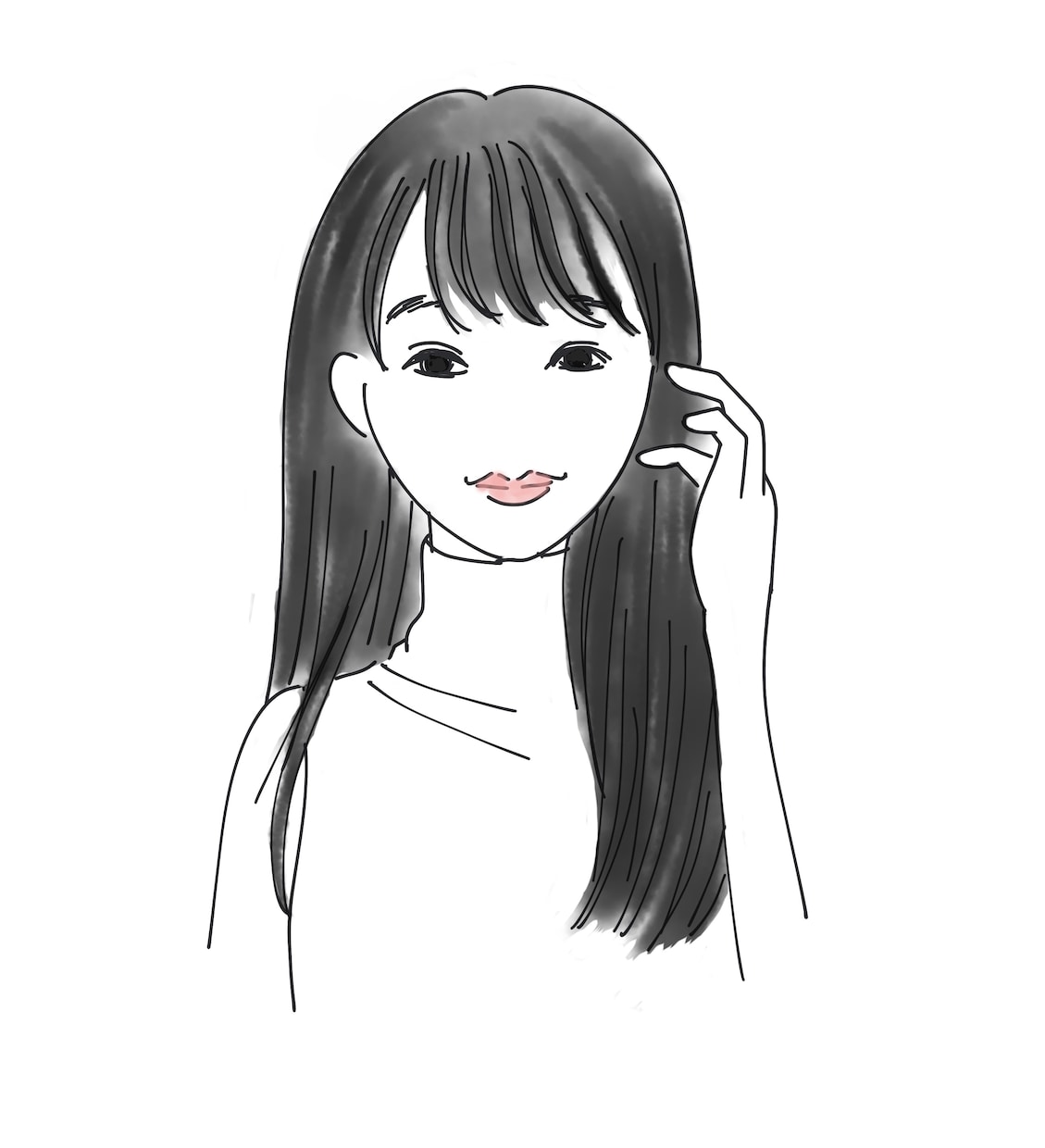 似顔絵、アイコンを描きます アニメ過ぎずリアル過ぎない線画イラスト！ イメージ2
