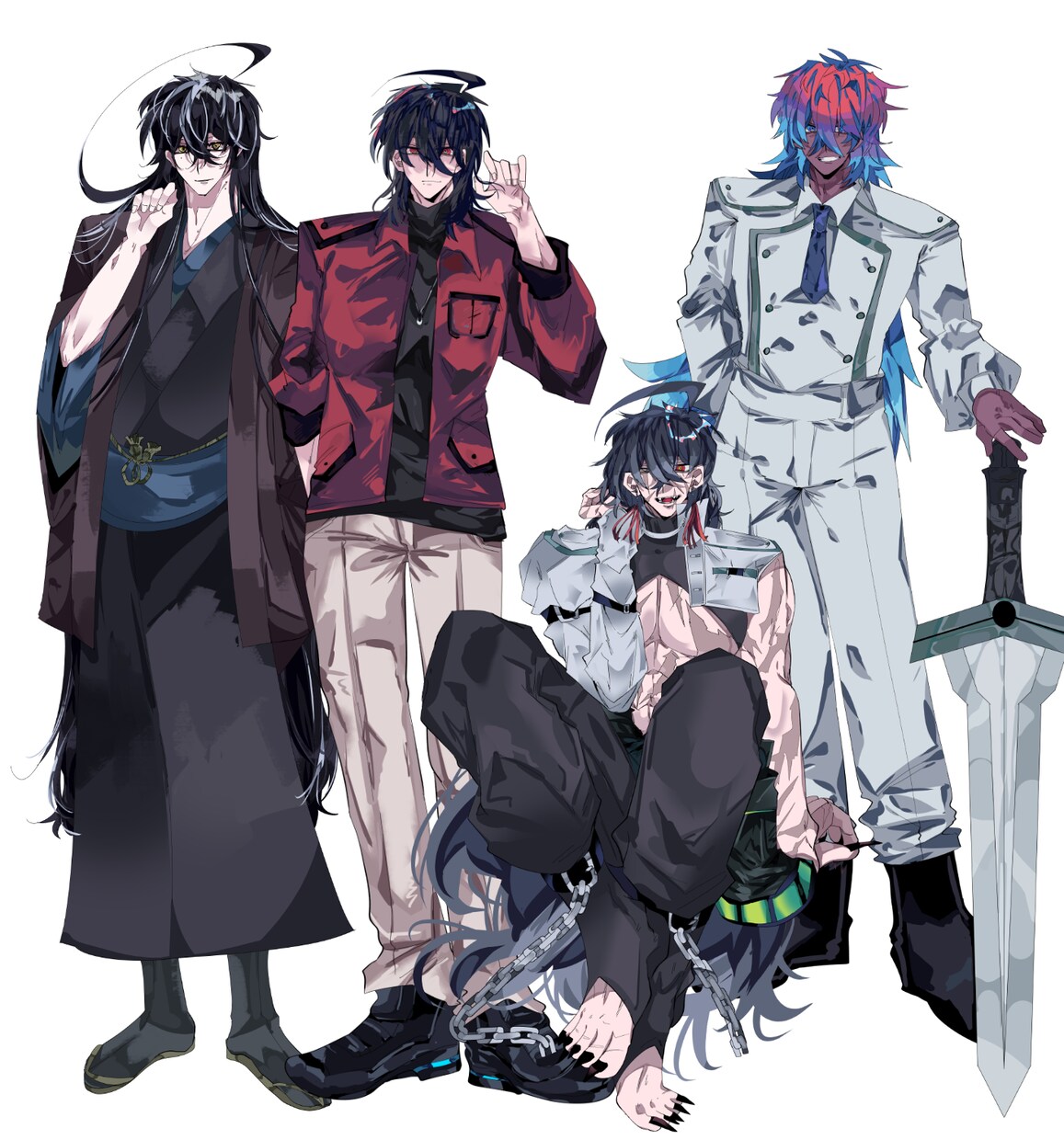 依頼者様の創作キャラやTRPGのPCを描きます 青年漫画風味の絵柄が得意です！ イメージ4