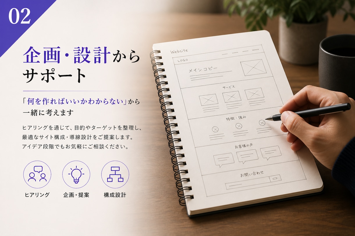 想いが伝わるWebサイト制作します LP・AIサービス・会員制サイト対応 イメージ2