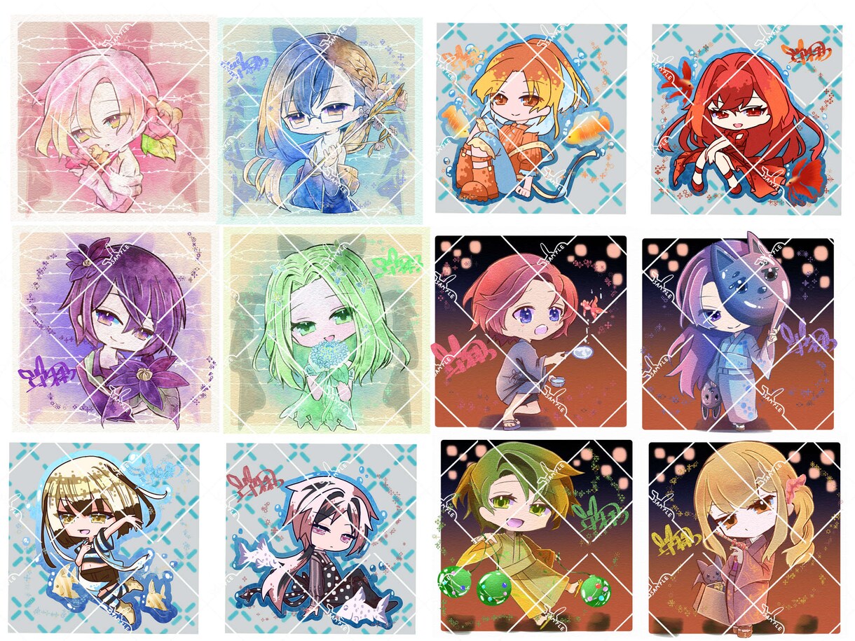 商用利用可能なチビキャライラスト描きます 表情、ポーズ差分、デザイン等承ります。お気軽にどうぞ！ イメージ6