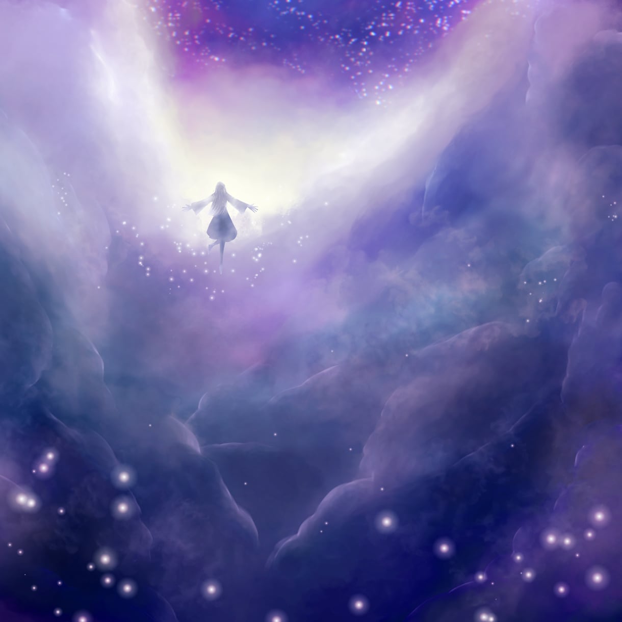 貴方にファンタジー系の空のイラストが届きます 奥行きのある色彩豊かな風景画、背景素材を必要としている人へ イメージ9