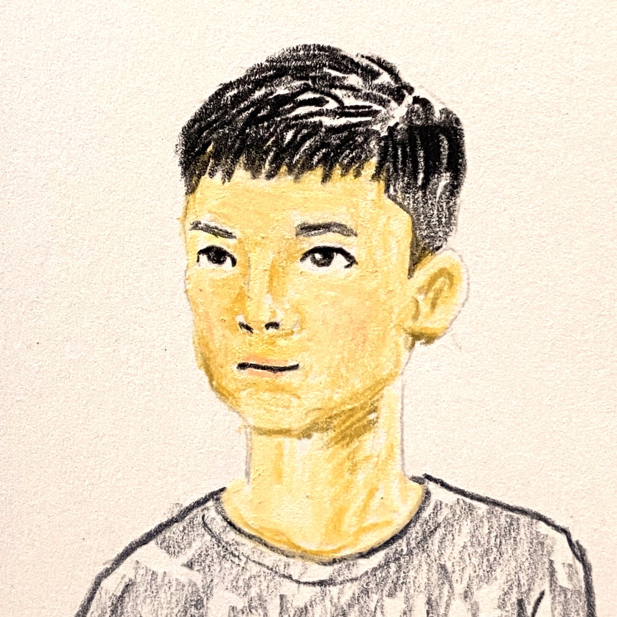 オイルパステルで似顔絵作成します 自然なデフォルメでおしゃれな似顔絵作成します。 イメージ1