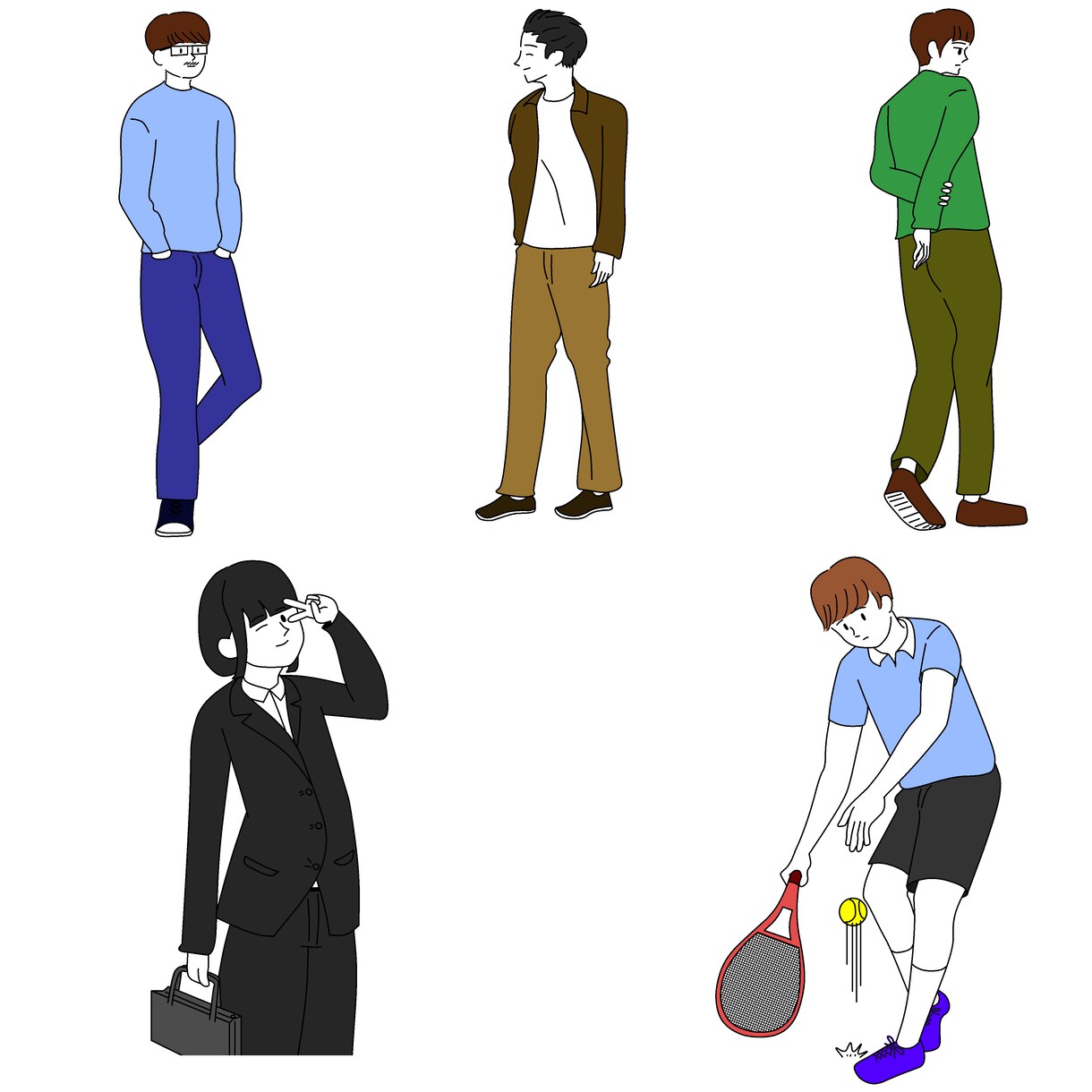 シンプルイラストのイラスト、アイコンを作成します SNS、アイコン、ブログ、雑誌、挿絵等にご利用ください イメージ2