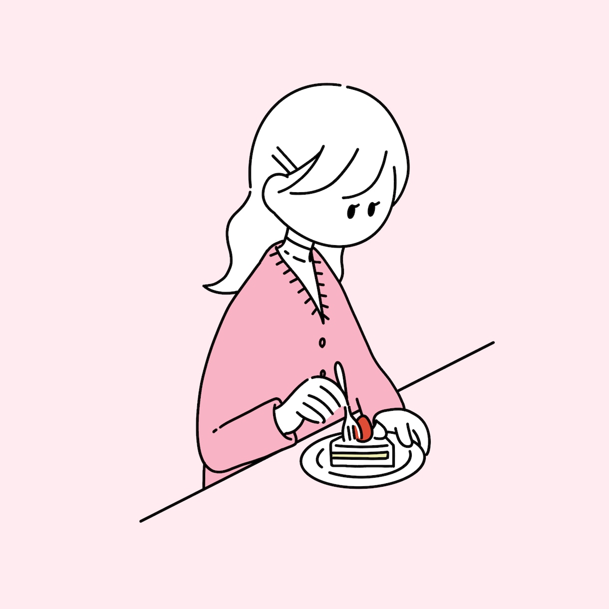 淡色シンプルイラスト描きます シュール・余白・淡色で可愛い|丁寧なヒアリング |低価格 イメージ1