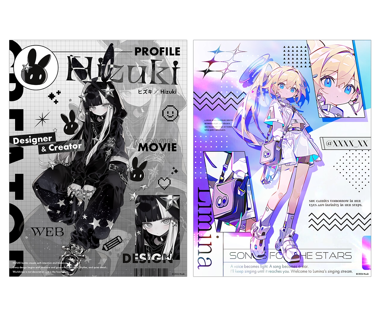 商用可✦VTuber様の立ち絵宣伝画像制作します プロのデザイナーが世界観にあわせた宣伝用画像デザインします！ イメージ1