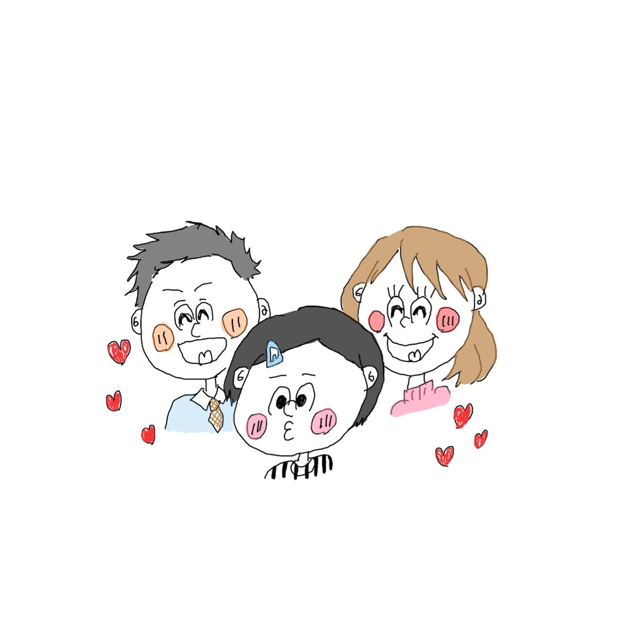 写真を見て描きます 素敵な家族や複数の友達との思い出をイラストに残そう！ イメージ2