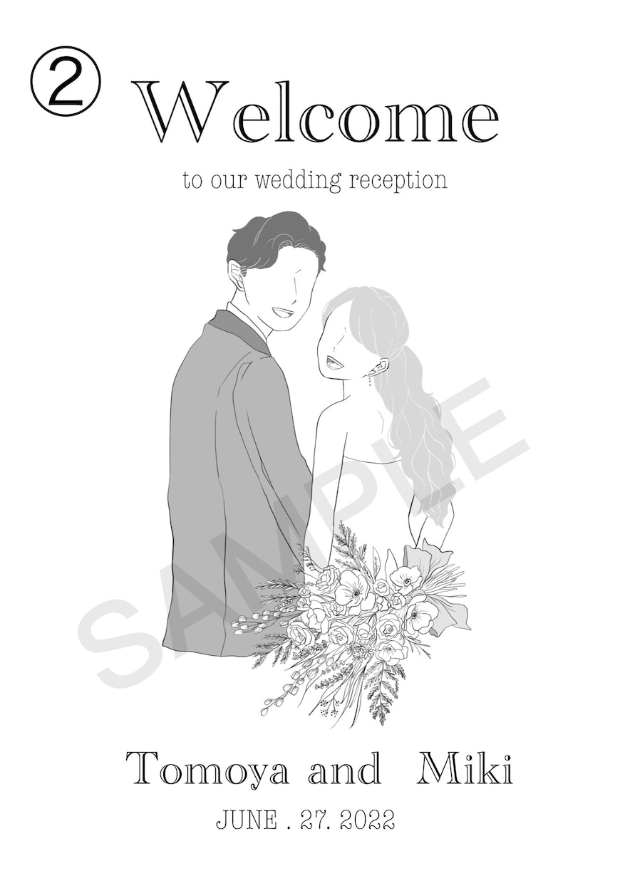 シンプルなウェルカムボード作成します お二人の結婚式をシンプルな雰囲気で彩ります！ イメージ3