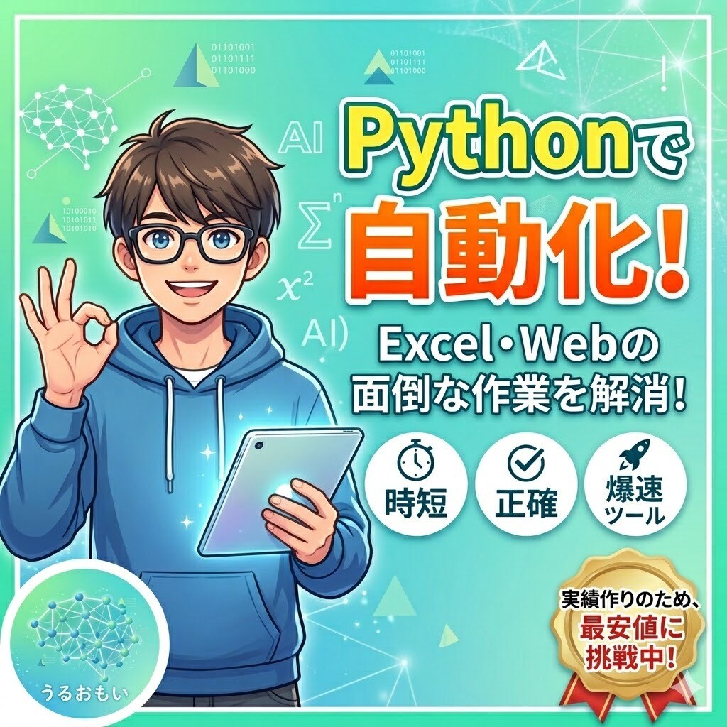 Pythonで面倒な作業を自動化・ツール作成します 数理工学の知見を活かし、正確で便利なツールを制作します イメージ1