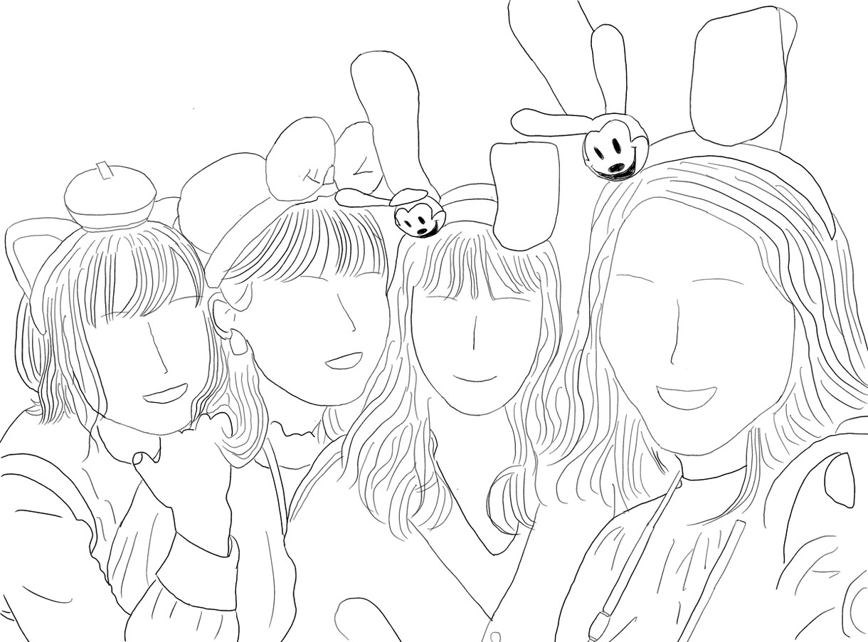 線画で似顔絵を描きます 思い出の写真をイラストにします。 イメージ3