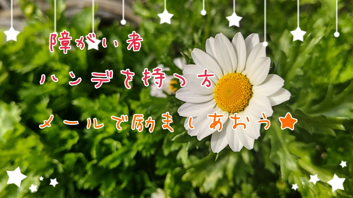 障がいを持つ本人・家族にメッセージします 障がい者の私と、メッセージを通して一緒に話しませんか？ イメージ1