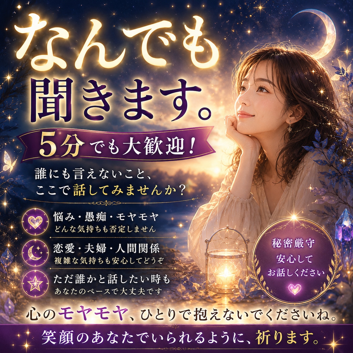 ちょっと聞いてよ〜、1分からでも気楽に待ってます 愚痴も悩み深い悩みも大歓迎です♪ イメージ1