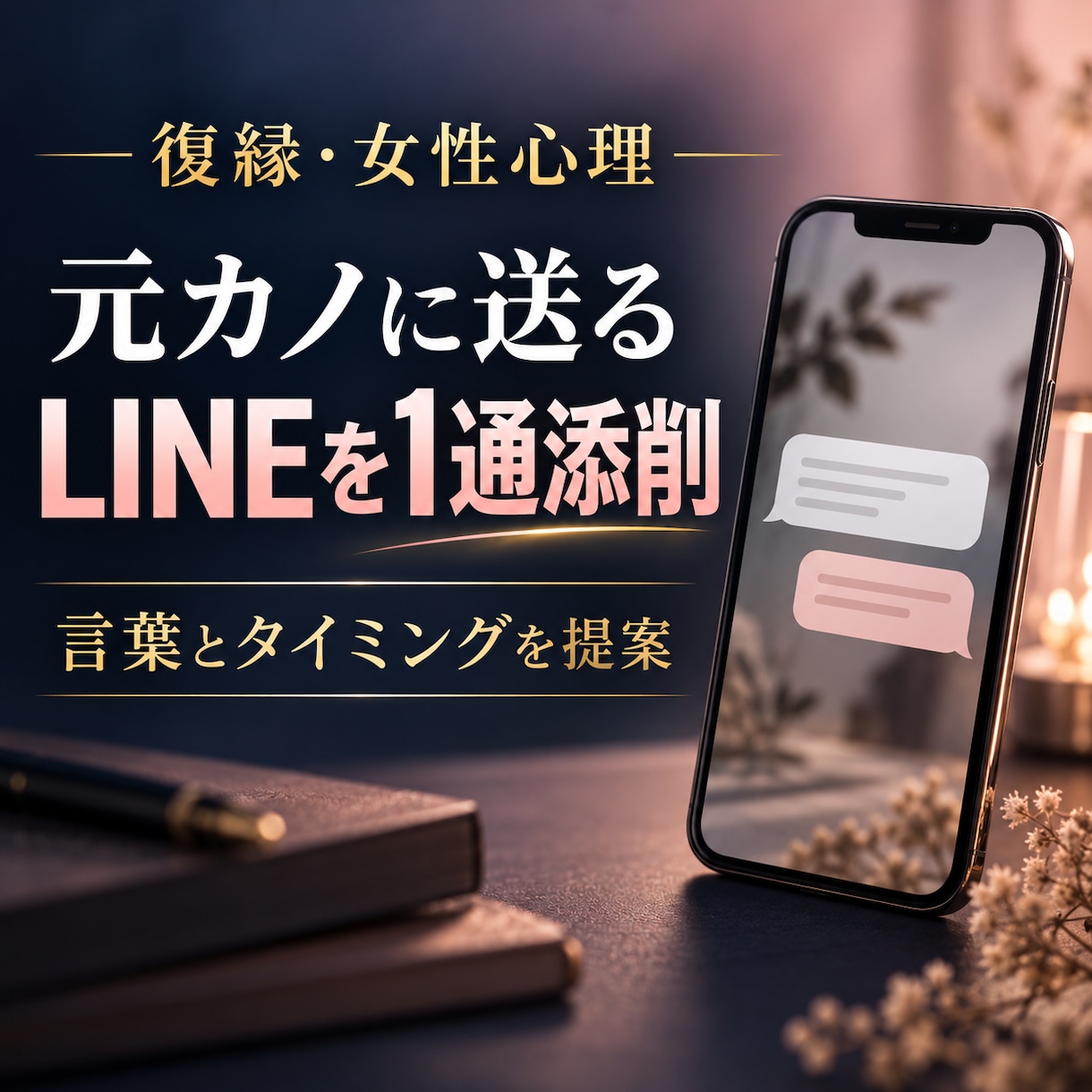 元カノに送るLINEを1通添削します 女性心理を踏まえ、言葉と送るタイミングを提案します イメージ1