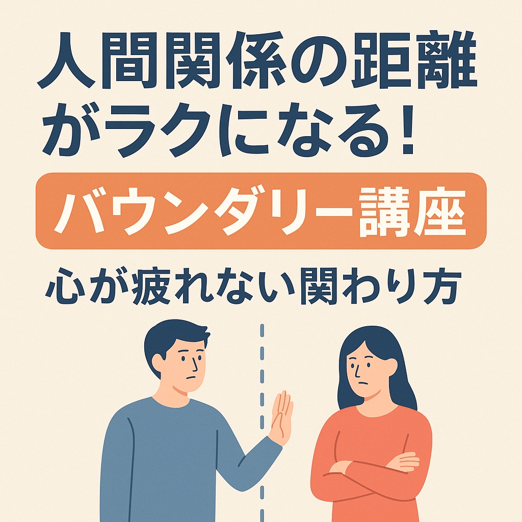人間関係の距離がラクになる！バウンダリー講座します 「いい人をやめたい」「疲れない関わり方を学びたい」あなたへ イメージ1