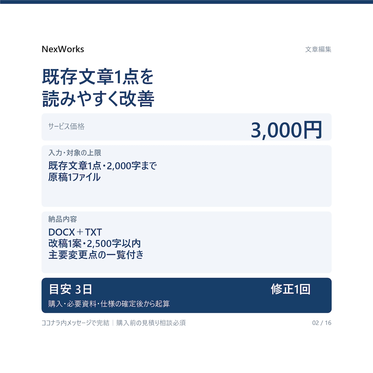 既存文章を読みやすくリライトします 原文の意味を保って整える｜2,000字まで イメージ1